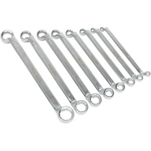 Sealey AK6327 Offset Double End Ring Spanner Set 8pc Metric - Ring Spanner Set Sealey AK6327 Offset Double End Ring Spanner Set 8pc Metric - Ring Spanner Set