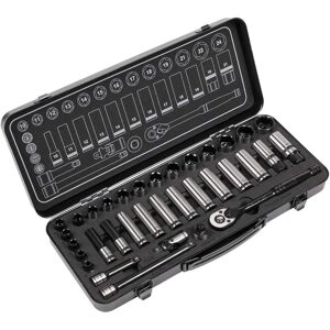 Sealey AK7971 Socket Set - 34pcs Black WallDrive - Power Tools Sealey AK7971 Socket Set - 34pcs Black WallDrive - Power Tools