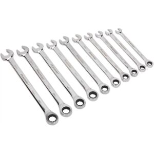 Sealey AK63914 Ratchet Spanner Set 10pc Extra-Long Metric Sealey AK63914 Ratchet Spanner Set 10pc Extra-Long Metric
