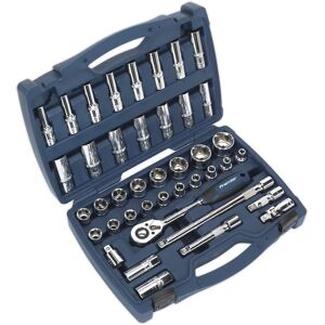 Sealey AK8993 Socket Set - 41 Piece - 1/2In Sq Drive - WallDrive - Metric Sealey AK8993 Socket Set - 41 Piece - 1/2In Sq Drive - WallDrive - Metric