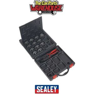 Sealey AK3858COMBO Ratchet Crimping Tool - Crimps, Interchangeable Jaws, Storage Case Sealey AK3858COMBO Ratchet Crimping Tool - Crimps, Interchangeable Jaws, Storage Case