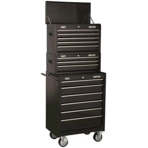 Sealey AP22BSTACK Topchest, Mid-Box & Rollcab 14 Drawer Stack - Tool Storage Sealey AP22BSTACK Topchest, Mid-Box & Rollcab 14 Drawer Stack - Tool Storage