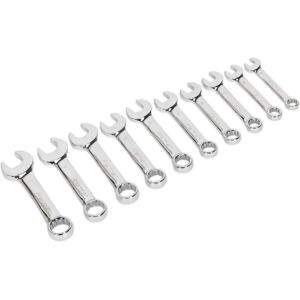 Sealey AK633 Combination Spanner Set 10pc Stubby Metric - Combination Spanner Set Sealey AK633 Combination Spanner Set 10pc Stubby Metric - Combination Spanner Set