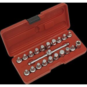 Sealey AK6586 Oil Drain Plug Key Set - 21pc 3/8"Sq Drive Sealey AK6586 Oil Drain Plug Key Set - 21pc 3/8"Sq Drive