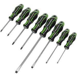 Sealey AK4322HV Screwdriver Set 8pc GripMAX - Hi-Vis Green - Screwdriver Set Sealey AK4322HV Screwdriver Set 8pc GripMAX - Hi-Vis Green - Screwdriver Set
