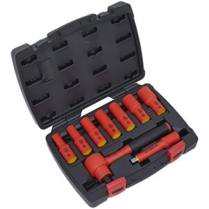 Sealey AK7942 Insulated Socket Set - 3/8" Square Drive, 9pc, WallDrive, VDE Sealey AK7942 Insulated Socket Set - 3/8" Square Drive, 9pc, WallDrive, VDE