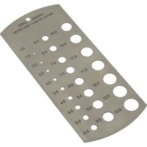 Sealey DGM1 Drill Gauge - 1-13mm Stainless Steel Sealey DGM1 Drill Gauge - 1-13mm Stainless Steel