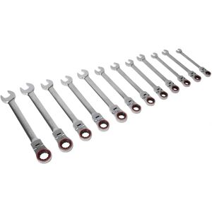 Sealey AK63942 12pc Metric Flexi-Head Ratchet Spanner Set - Professional Quality Sealey AK63942 12pc Metric Flexi-Head Ratchet Spanner Set - Professional Quality