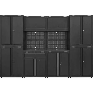 Sealey Garage Storage System - Modular 3.1m, 10 pcs, Black MDF Sealey Garage Storage System - Modular 3.1m, 10 pcs, Black MDF