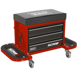 Sealey SCR18R Red Utility Seat & Toolbox Sealey SCR18R Red Utility Seat & Toolbox