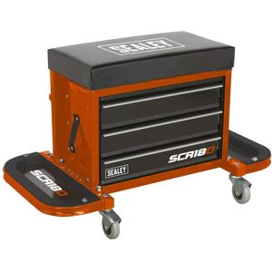 Sealey SCR18O Orange Mechanic's Utility Seat & Toolbox Sealey SCR18O Orange Mechanic's Utility Seat & Toolbox