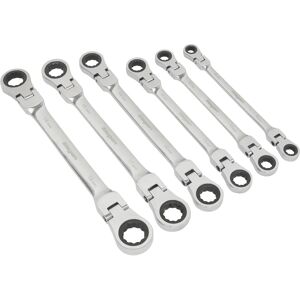 Siegen Tools Siegen S0806 Flexi-Head Double End Ratchet Ring Spanner Set 6pc Metric Siegen Tools Siegen S0806 Flexi-Head Double End Ratchet Ring Spanner Set 6pc Metric