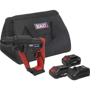 Sealey Compact Cordless SDS Plus Rotary Hammer Drill Kit - 20V, 2 Batteries Sealey Compact Cordless SDS Plus Rotary Hammer Drill Kit - 20V, 2 Batteries
