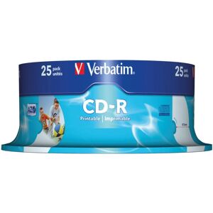 Verbatim 43439 Grigio CD-R - 700MB, 52x, Stampabile a inchiostro - CD-R Verbatim 43439 Grigio CD-R - 700MB, 52x, Stampabile a inchiostro - CD-R