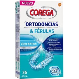 Corega Ortodôntica & Goteiras 36 Pastillas - Pastillas de limpieza dental Corega Ortodôntica & Goteiras 36 Pastillas - Pastillas de limpieza dental