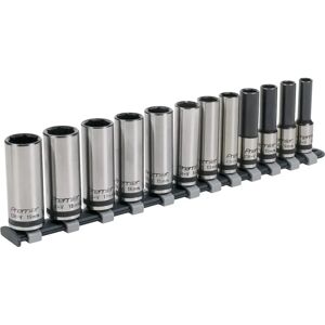 Sealey AK2744B Black Deep Lock-On Socket Set - 3/8" Drive, 12 pcs, 6pt, Metric Sealey AK2744B Black Deep Lock-On Socket Set - 3/8" Drive, 12 pcs, 6pt, Metric