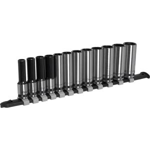 Sealey AK7993 Socket Set Deep 12pc 3/8"Sq Drive Metric - Black Series Sealey AK7993 Socket Set Deep 12pc 3/8"Sq Drive Metric - Black Series