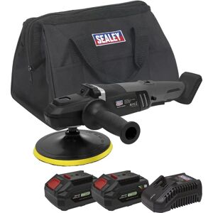 Sealey Brushless Rotary Polisher Kit Ø180mm 20V SV20 Series - 2 Batteries Sealey Brushless Rotary Polisher Kit Ø180mm 20V SV20 Series - 2 Batteries