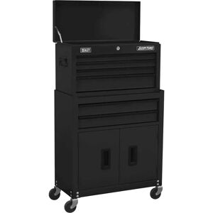 Sealey American PRO Topchest & Rollcab Combination 6 Drawer - Black AP22BK Sealey American PRO Topchest & Rollcab Combination 6 Drawer - Black AP22BK