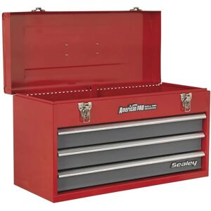 Sealey AP9243BB Tool Chest - Portable, 3 Drawers, Red/Grey Sealey AP9243BB Tool Chest - Portable, 3 Drawers, Red/Grey