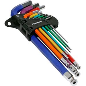 Sealey Brand Premier Ball-End Hex Key Set - Long Metric, 9 pcs, Color-Coded Sealey Brand Premier Ball-End Hex Key Set - Long Metric, 9 pcs, Color-Coded