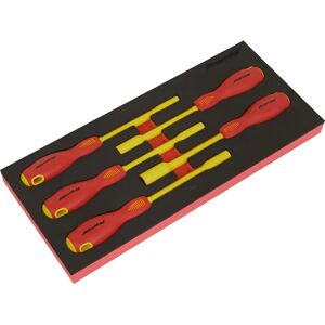 Sealey Tbte08 Insulated Nut Driver Set - 5 Pieces - VDE Approved Sealey Tbte08 Insulated Nut Driver Set - 5 Pieces - VDE Approved