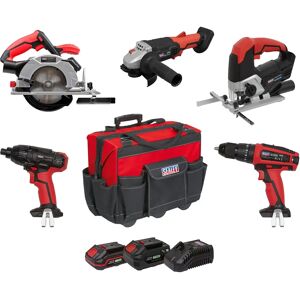Sealey CP20VCombo13 - 20V Sv20 Series Cordless 5 Tool Kit Sealey CP20VCombo13 - 20V Sv20 Series Cordless 5 Tool Kit