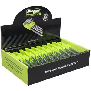 Sealey Siegen Long Trx-Star Key Set - 9pc, T10-T50, 62.5-177mm Sealey Siegen Long Trx-Star Key Set - 9pc, T10-T50, 62.5-177mm