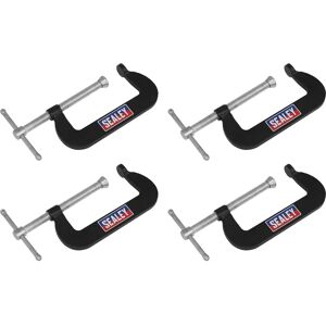 Sealey Gcc02 Junior C-Clamp Set - 76mm, 35mm - C-Clamp Set Sealey Gcc02 Junior C-Clamp Set - 76mm, 35mm - C-Clamp Set
