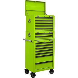 Sealey Green 14 Drawer Tool Chest & Rollcab - Heavy Steel Sealey Green 14 Drawer Tool Chest & Rollcab - Heavy Steel