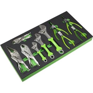 Sealey Siegen Adjustable Wrench & Pliers Set With Tool Tray - 10 Pieces Sealey Siegen Adjustable Wrench & Pliers Set With Tool Tray - 10 Pieces