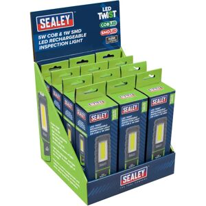 Sealey Led601gdb Led Twist Rechargeable Inspection Light - Green Sealey Led601gdb Led Twist Rechargeable Inspection Light - Green