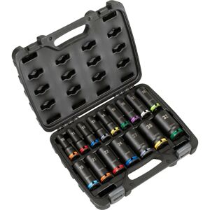 Sealey Premier Lock-On Deep Impact Socket Set - 16pc, 10-32mm, Impact Tools Sealey Premier Lock-On Deep Impact Socket Set - 16pc, 10-32mm, Impact Tools