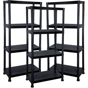 Taylor 4 Tier Plastic Shelving Storage Unit - Shelves Racks Garage Organiser Taylor 4 Tier Plastic Shelving Storage Unit - Shelves Racks Garage Organiser