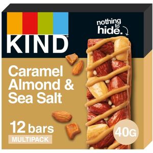 KIND Caramel Almond & Sea Salt - Gluten Free - Healthy Snack Bar - 12x 40g KIND Caramel Almond & Sea Salt - Gluten Free - Healthy Snack Bar - 12x 40g