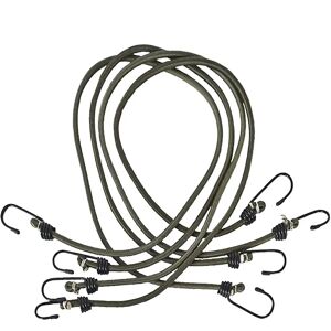 Trespass Bungee Cord - 6mm x 76cm - Pack of 4 - Green Trespass Bungee Cord - 6mm x 76cm - Pack of 4 - Green