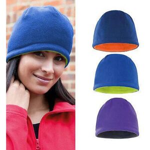 Result Result Reversible Fleece Skull Hat - Unisex Winter Essentials Result Result Reversible Fleece Skull Hat - Unisex Winter Essentials