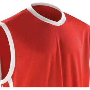 Spiro - Basketball Quick Dry Sleeveless Top - Red/White Spiro - Basketball Quick Dry Sleeveless Top - Red/White