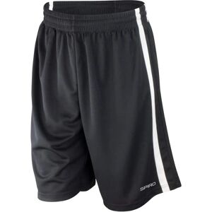 Spiro Mens Quick Dry Basketball Shorts - Black/White 4XL Spiro Mens Quick Dry Basketball Shorts - Black/White 4XL