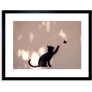 Artery8 - Photo Cat Butterfly Silhouette - Black Artery8 - Photo Cat Butterfly Silhouette - Black