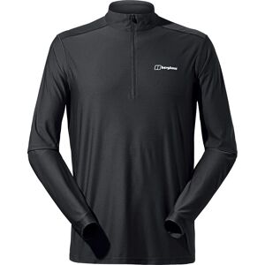 Berghaus Men's 24/7 Long Sleeve Half Zip T-Shirt - Black - T-Shirt Berghaus Men's 24/7 Long Sleeve Half Zip T-Shirt - Black - T-Shirt