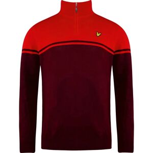 Lyle & Scott Croft Golf Trui - Kwart Rits - Rood - Maat Medium Lyle & Scott Croft Golf Trui - Kwart Rits - Rood - Maat Medium