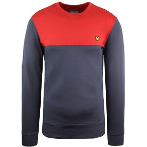Lyle & Scott Crew Lange Mouwen Sweatshirt - Heren Rood/Navy X-Large Lyle & Scott Crew Lange Mouwen Sweatshirt - Heren Rood/Navy X-Large
