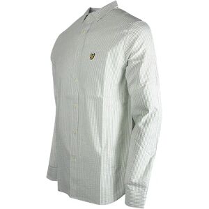 Lyle & Scott Men's Green Seersucker Strike Long Sleeve Shirt - Shirt Lyle & Scott Men's Green Seersucker Strike Long Sleeve Shirt - Shirt
