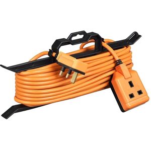 Masterplug Outdoor Single Socket Extension Lead - 15m, Orange, BS1363-2 Masterplug Outdoor Single Socket Extension Lead - 15m, Orange, BS1363-2