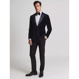 Veste de smoking en velours Reiss Ace - Bleu - Simple boutonnage - Tenue de soirée - Publicité Veste de smoking en velours Reiss Ace - Bleu - Simple boutonnage - Tenue de soirée - Publicité