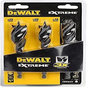 DeWalt Wood Drill Set - 16/20/25mm Hex Shank - Wood Type DeWalt Wood Drill Set - 16/20/25mm Hex Shank - Wood Type