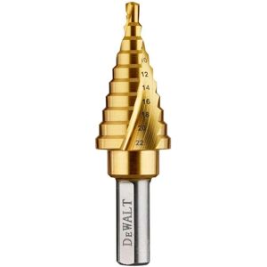 DeWalt - Wiertło stopniowe - Powlekane tytanem - 4-22mm DeWalt - Wiertło stopniowe - Powlekane tytanem - 4-22mm