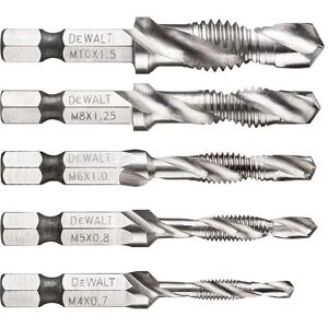 DeWALT DT50060 5-Piece Metric Tap Set - Impact Ready - Drill Bit Set DeWALT DT50060 5-Piece Metric Tap Set - Impact Ready - Drill Bit Set