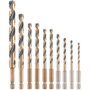 DeWALT DT20620-QZ Bohrerset Schwarz-Gold - Metall 10 Stück DeWALT DT20620-QZ Bohrerset Schwarz-Gold - Metall 10 Stück